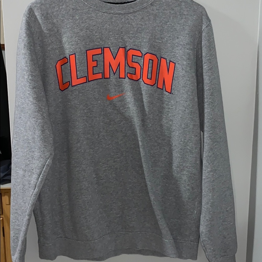 Grey nike Clemson crewneck